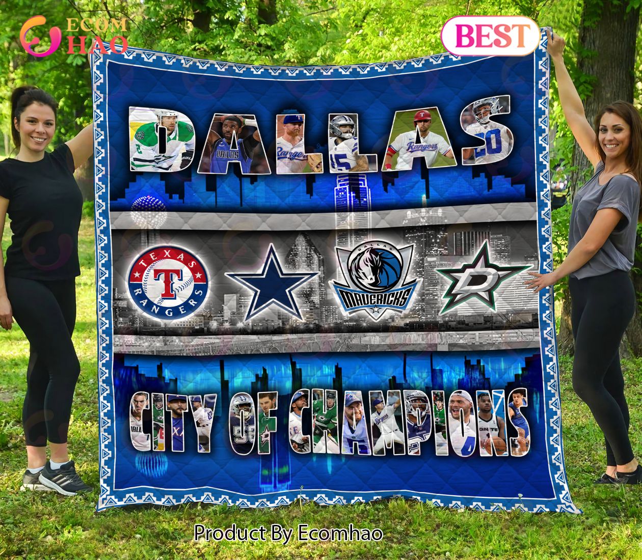 Chicago City Of Champions Quilt And Blanket