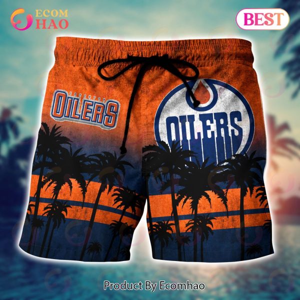 LIMITED] Edmonton Oilers NHL-Summer Hawaiian Shirt And Shorts, For