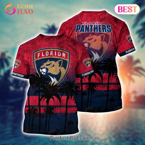 Florida Panthers NHL Champions Custom Name And Number Short Sleeve 3D  Hawaiian Shirt Summer Gift