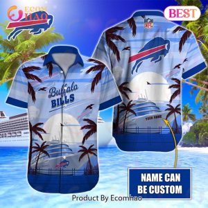NFL Buffalo Bills Special Hawaiian Design With Ship And Coconut Tree Button Shirt