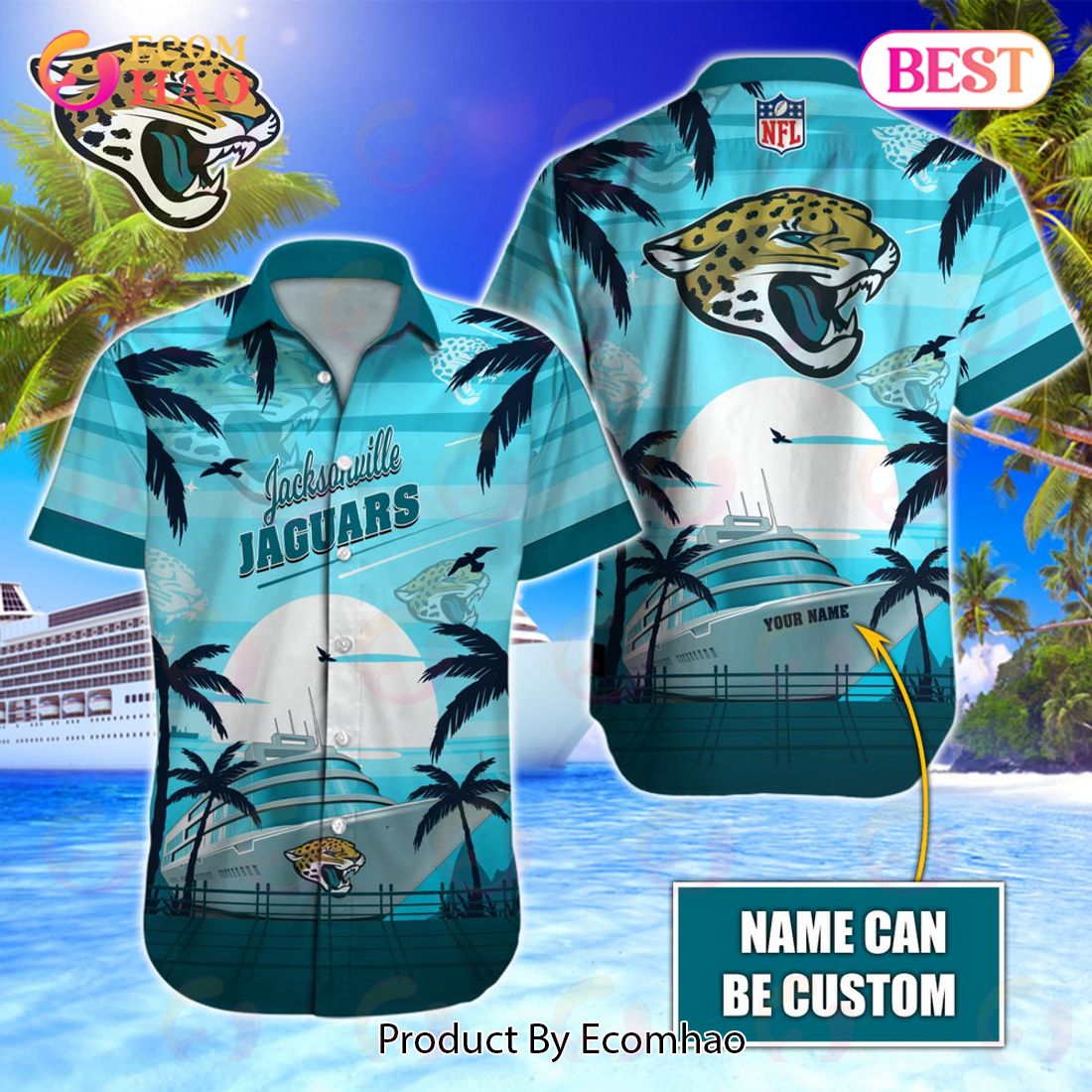 Jacksonville Jaguars NFL Vintage Coconut Tropical Hawaiian Shirt For Men  And Women - Freedomdesign