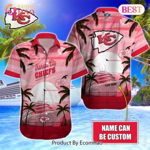 NFL Kansas City Chiefs Special Hawaiian Design With Ship And Coconut Tree Button Shirt