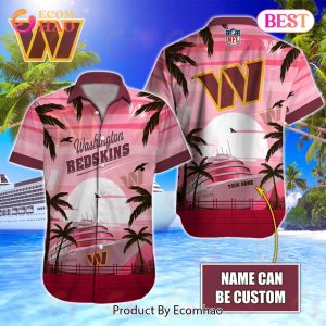 NFL Washington Commanders Special Hawaiian Design With Ship And Coconut Tree Button Shirt