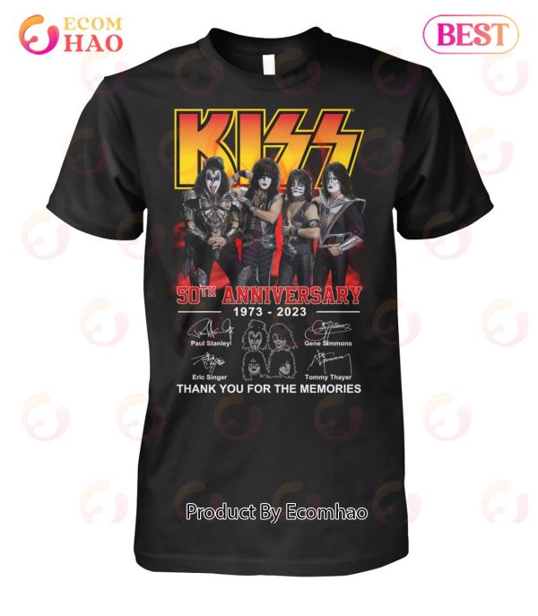 Kiss 50th Anniversary 1973 – 2023 Thank You For The Memories Unisex T-Shirt
