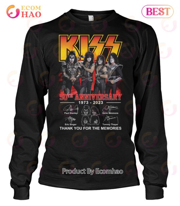 Kiss 50th Anniversary 1973 – 2023 Thank You For The Memories Unisex T-Shirt