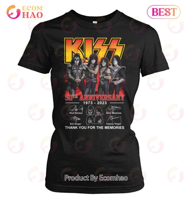 Kiss 50th Anniversary 1973 – 2023 Thank You For The Memories Unisex T-Shirt