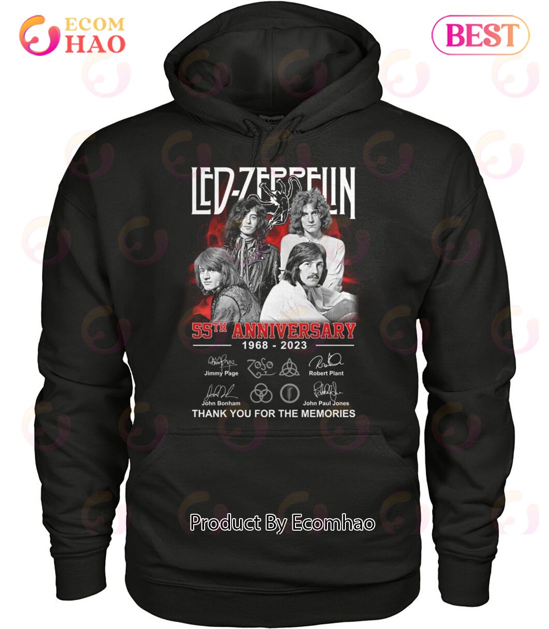 Led-Zeppelin 55th Anniversary 1968 – 2023 Thank You For The Memories T-Shirt