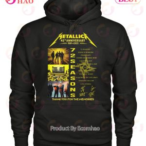 Metallica 42th Anniversary 1981 – 2023 72 Seasons Thank You For The Memories T-Shirt
