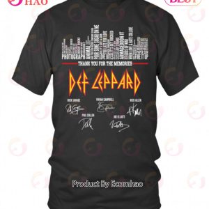 Thank You For The Memories Def Leppard Signature T-Shirt