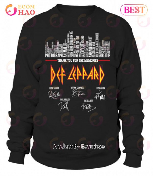 Thank You For The Memories Def Leppard Signature T-Shirt
