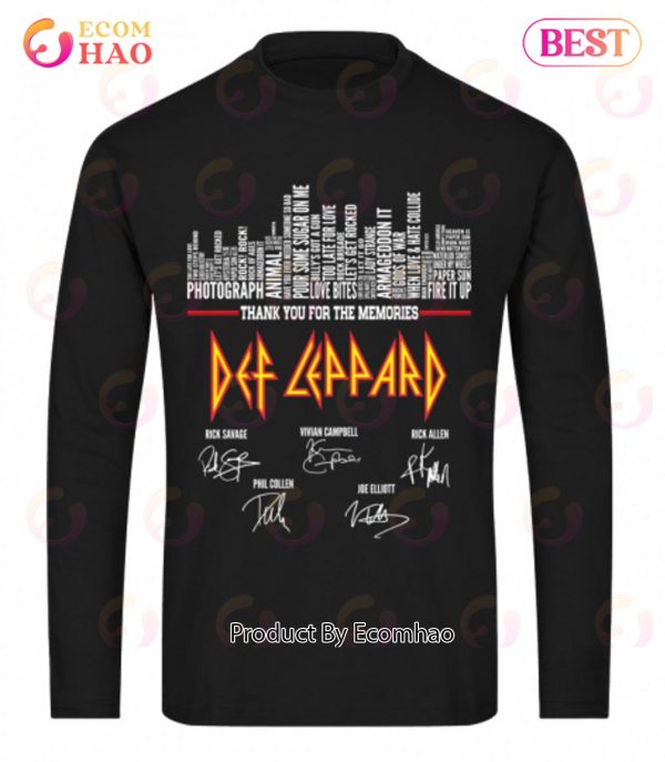 Thank You For The Memories Def Leppard Signature T-Shirt