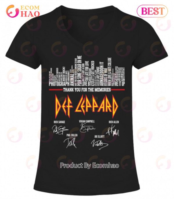 Thank You For The Memories Def Leppard Signature T-Shirt