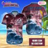 NHL Columbus Blue Jackets Special Hawaiian Design With Dolphins And Waves Button Shirt