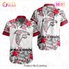 NFL Baltimore Ravens Special Hawaiian Design With Flowers And Big Logo Button Shirt