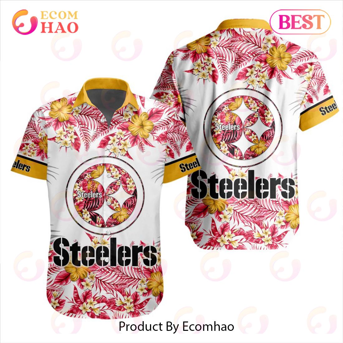 NFL San Francisco 49ers Special Hawaiian Design With Flowers And Big Logo Button Shirt