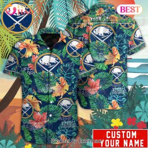 Custom Name NHL Buffalo Sabres Special Hawaiian Tropical Style Button Shirt