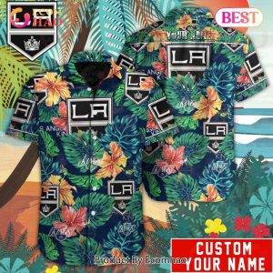 Custom Name NHL Los Angeles Kings Special Hawaiian Tropical Style Button Shirt