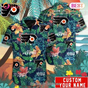 Custom Name NHL Philadelphia Flyers Special Hawaiian Tropical Style Button Shirt