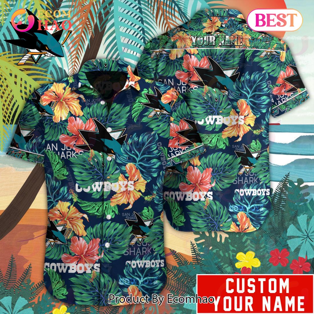 Custom Name NHL Pittsburgh Penguins Special Hawaiian Tropical Style Button Shirt