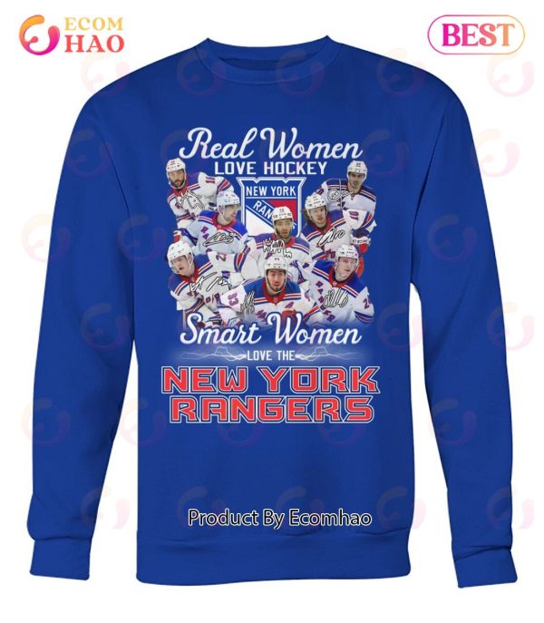 Real Women Love Hockey Smart Women Love The New York Rangers T-Shirt