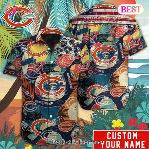 Personalized NFL Chicago Bears Special Hawaiian Graphic Button Shirt