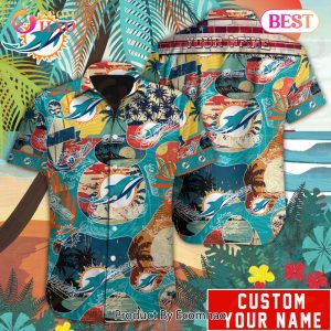 Personalized NFL Miami Dolphins Special Hawaiian Graphic Button Shirt