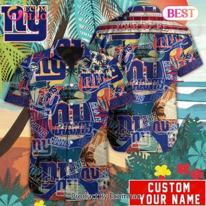Personalized NFL New York Giants Special Hawaiian Graphic Button Shirt