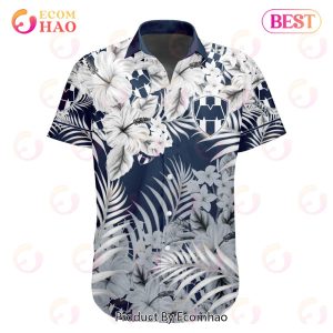 LIGA MX C.F. Monterrey Special Hawaiian Design Button Shirt