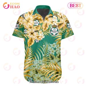 LIGA MX Club Santos Laguna Special Hawaiian Design Button Shirt