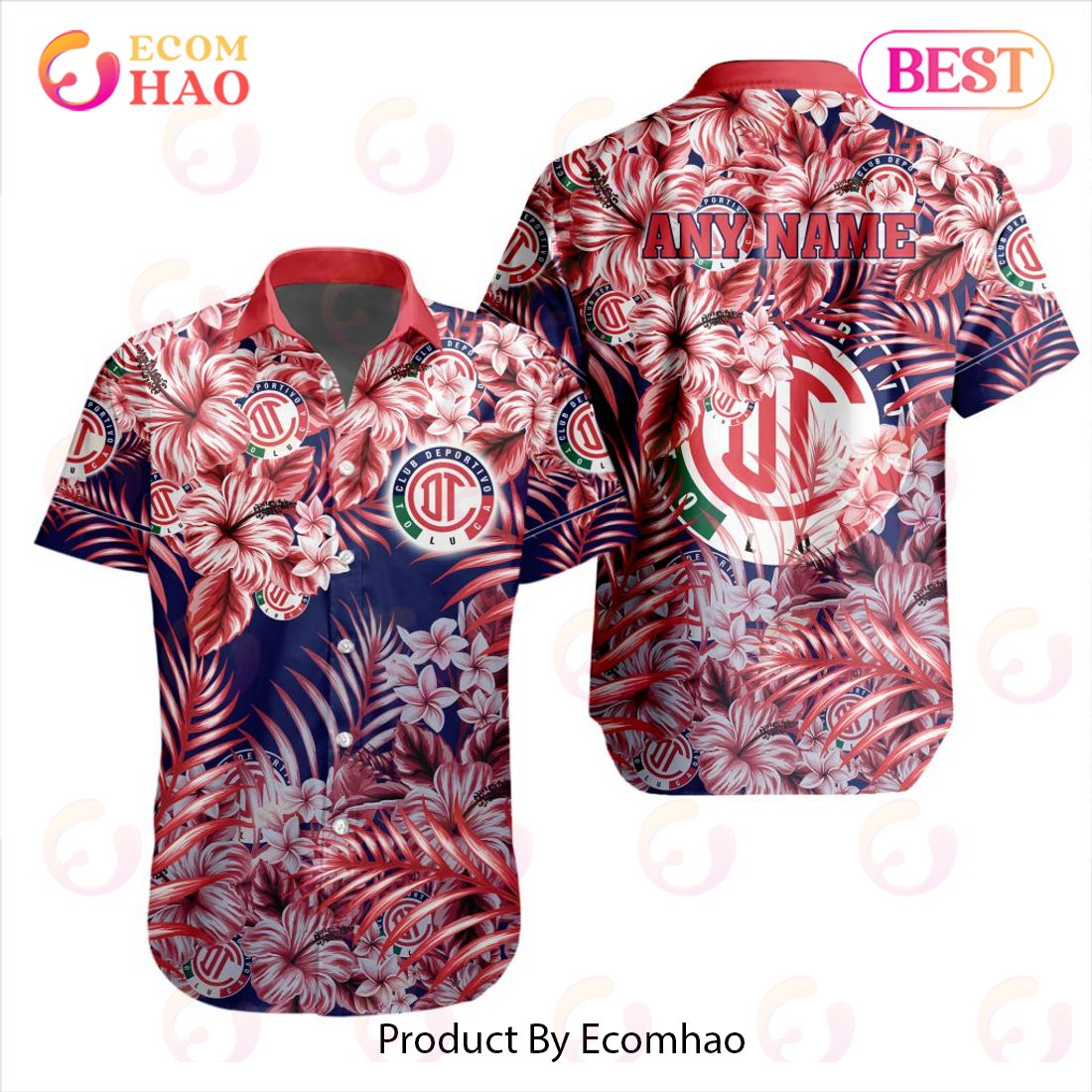 LIGA MX Deportivo Toluca Special Hawaiian Design Button Shirt - Ecomhao  Store