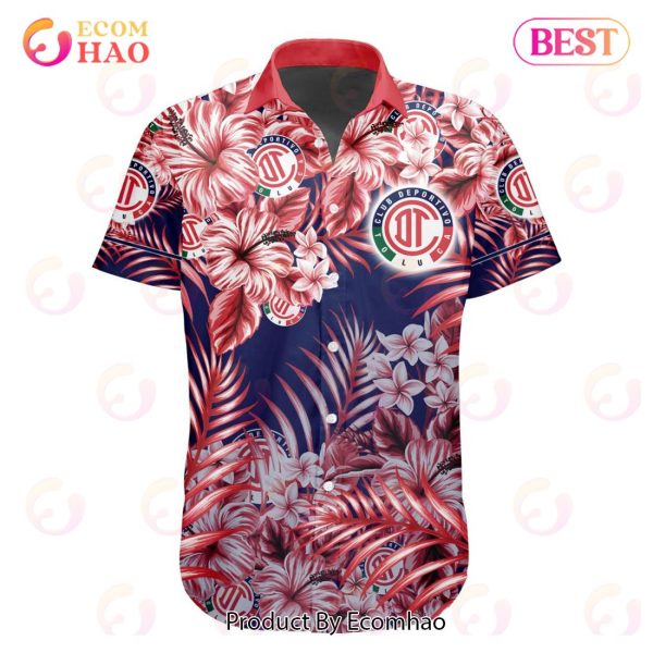 LIGA MX Deportivo Toluca Special Hawaiian Design Button Shirt - Ecomhao  Store