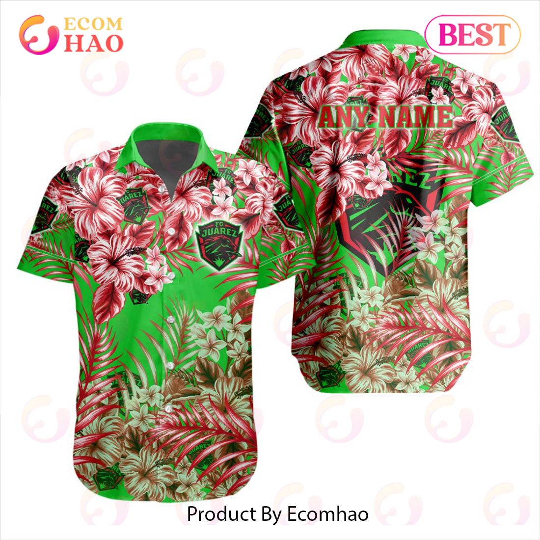 LIGA MX FC Juarez Special Hawaiian Design Button Shirt