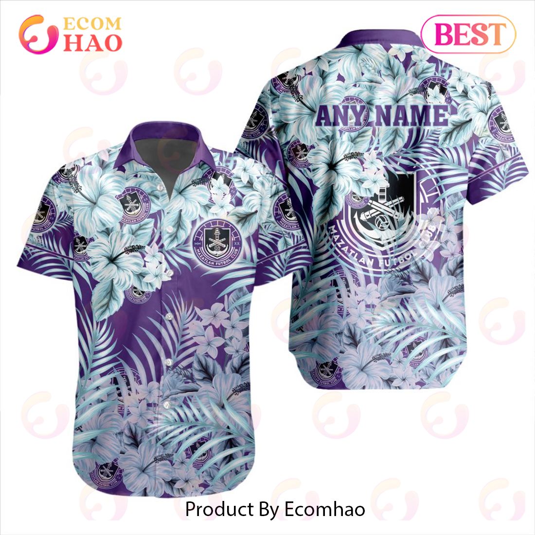 LIGA MX Mazatlan F.C Special Hawaiian Design Button Shirt