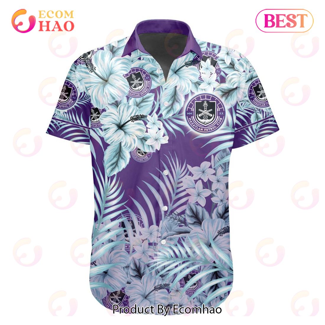 LIGA MX Mazatlan F.C Special Hawaiian Design Button Shirt