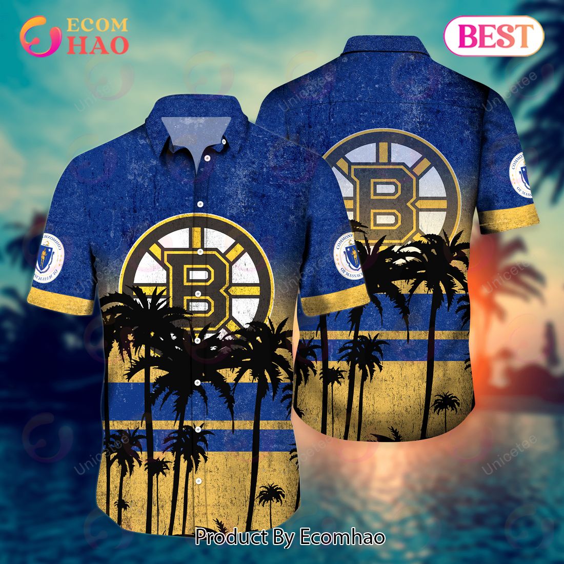 LIGA MX Tigres UANL Special Hawaiian Design Button Shirt