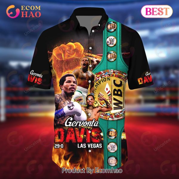Boxing Hawaiian Shirt, Davis Win, Las Vegas WBC
