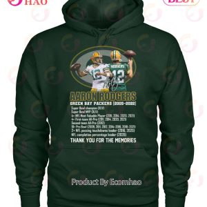 Aaron Rodgers Green Bay Packers 2005 – 2022 Thank You For The Memories T-Shirt