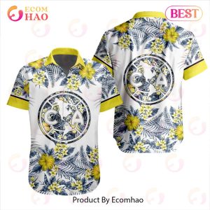 LIGA MX Club America Specialized With Floral Design Hawaiian Shirt