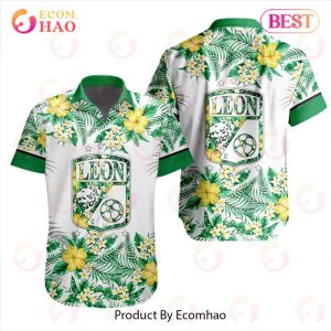 LIGA MX Club Leon Specialized With Floral Design Hawaiian Shirt