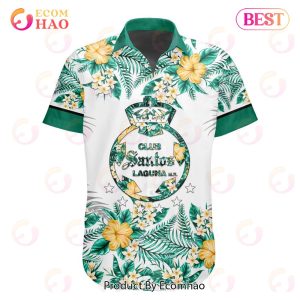 LIGA MX Club Santos Laguna Specialized With Floral Design Hawaiian Shirt