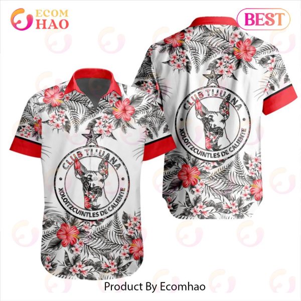 LIGA MX Club Tijuana Specialized With Floral Design Hawaiian Shirt