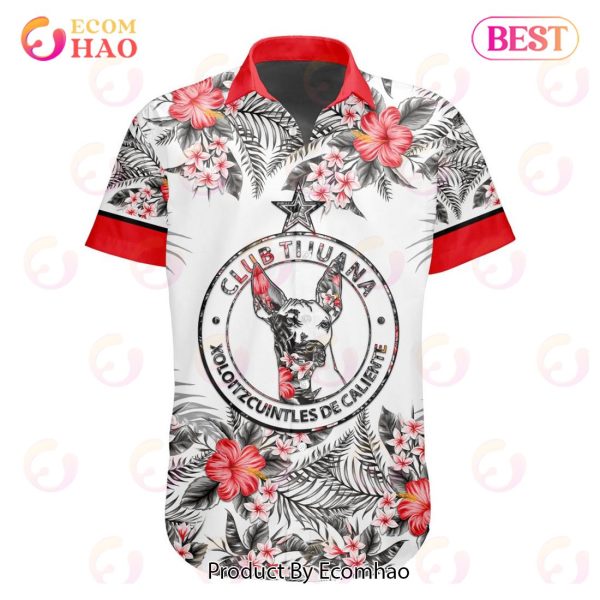 LIGA MX Club Tijuana Specialized With Floral Design Hawaiian Shirt