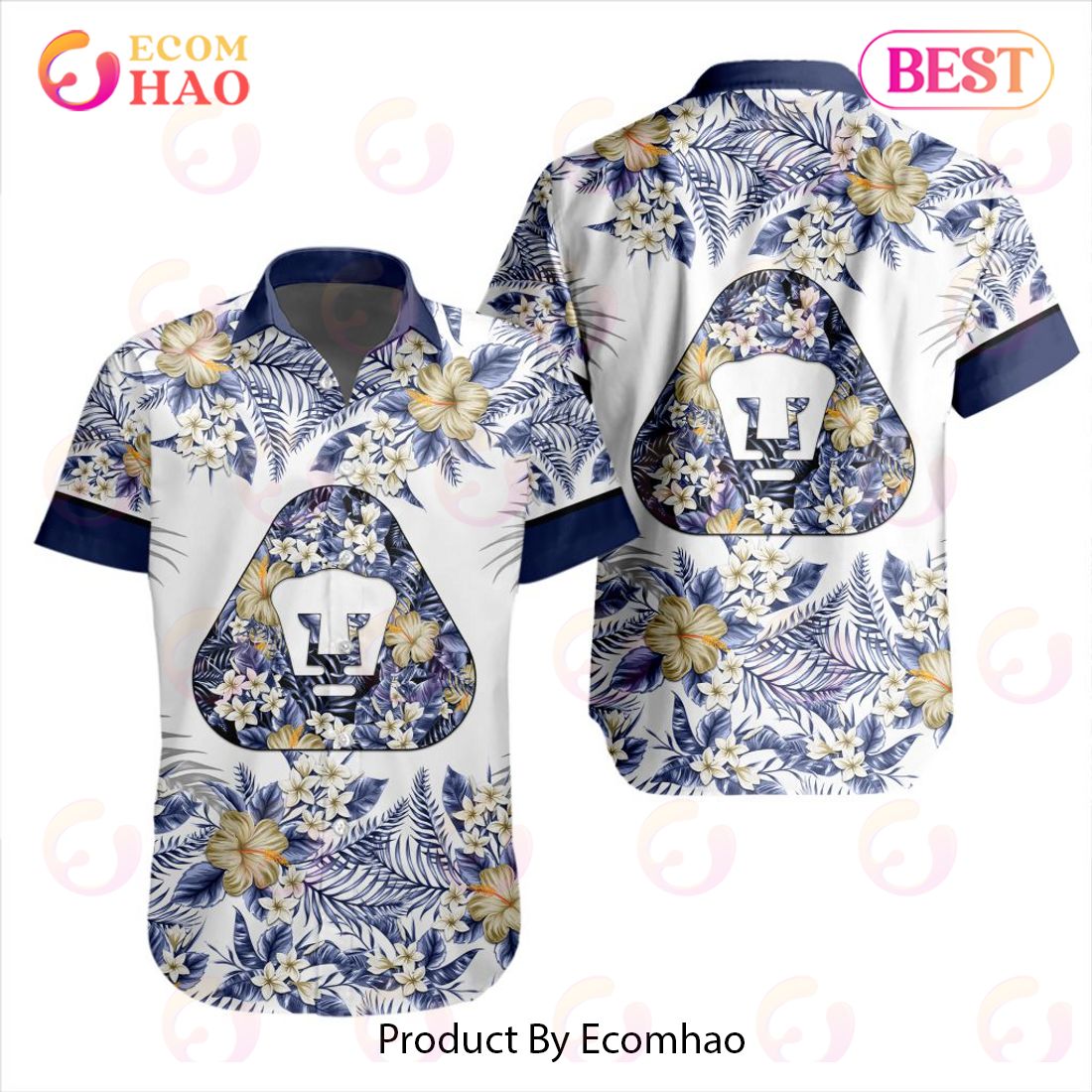 LIGA MX Queretaro F.C Specialized With Floral Design Hawaiian Shirt