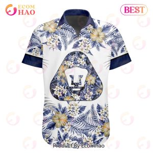 LIGA MX Pumas UNAM Specialized With Floral Design Hawaiian Shirt