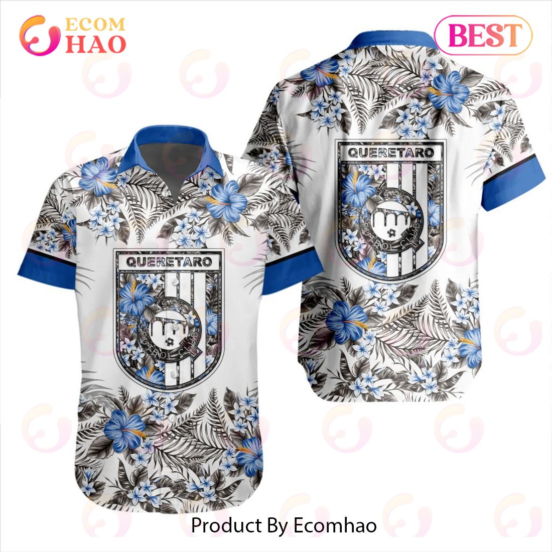 LIGA MX Tigres UANL Specialized With Floral Design Hawaiian Shirt