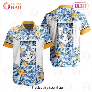 LIGA MX Tigres UANL Specialized With Floral Design Hawaiian Shirt