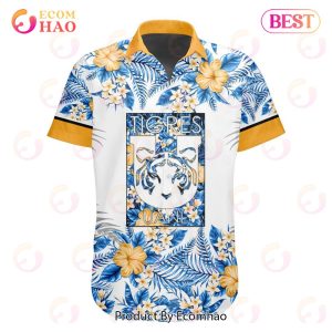 LIGA MX Tigres UANL Specialized With Floral Design Hawaiian Shirt