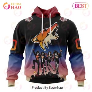 NHL Arizona Coyotes X KISS Band Design 3D Hoodie