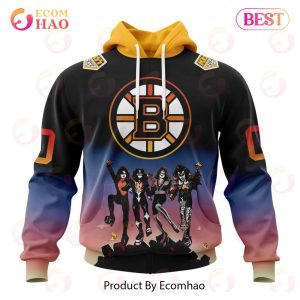 NHL Boston Bruins X KISS Band Design 3D Hoodie