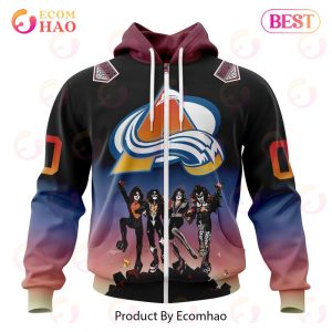 NHL Colorado Avalanche X KISS Band Design 3D Hoodie